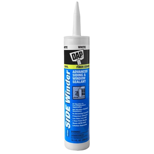 Dap Sidewinder White Polymer Advanced Siding and Window Sealant 10.1 oz 7079800801